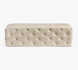 Tufted Leather Bench