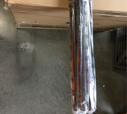 Open Box: Standard Hidden Connection Room Darkening Double Rod, Xl, 96" -120, 1.25"diam - Matte Black,