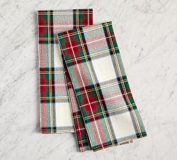 Stewart Plaid Cotton Tea Towels - Set of 2
