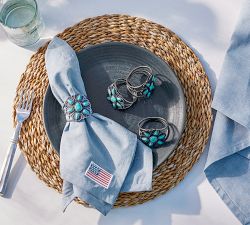 American Flag Icon Cotton/Linen Napkins - Set of 4