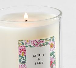 Block Print Paper Wrapped Scented Candle