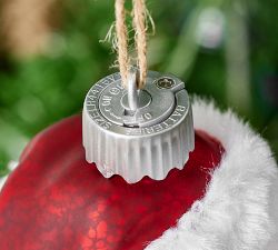 Lit Mercury Santa Ornament