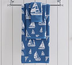 Sailboat Jacquard Towel