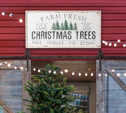 Christmas Trees Vintage Wall Art