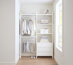 Essential Walk-In Closet by Hold Everything, 5' Hanging System with 3 Drawers​