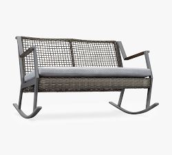 Klein Wicker 2-Seater Outdoor Rocking Bench