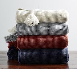 Knitted Tassel Throw
