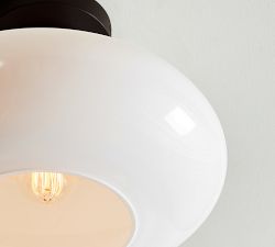 Mccarthy Milk Glass Flush Mount (14")