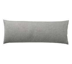 Open Box: Belgian Flax Linen Sham, Oversize Lumbar - Heathered Charcoal
