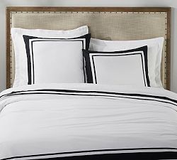 Open Box: Parker Organic Percale Duvet, Twin/Twin XL - Black