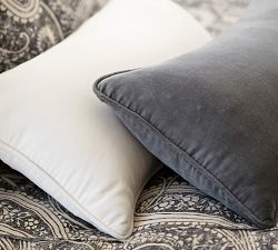 Solid Velvet Lumbar Pillow Cover