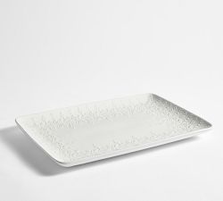 Fair Isle Embossed Rectangular Platter