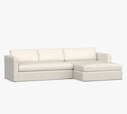 Jake Slipcovered 2-Piece Double Chaise Outdoor Sectional (120")
