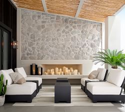 Malibu Metal Platform Modular Outdoor Side Table (33")