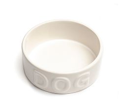 Classic Dog Bowl, Set of 2 - White