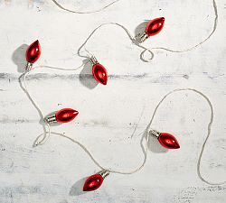 Mercury Mini Red Lights Ornaments Set