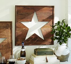 Pierced Wood Star Panel