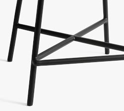 Maison Upholstered Low Back Swivel Stool