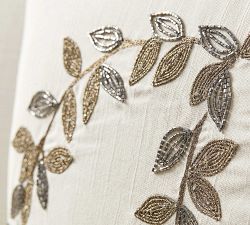 Peace Leaves Embellished Pillow Cover