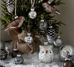 Silver Critters Ornament Set - Set of 20