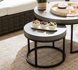Sloan Concrete Round Nesting Outdoor Coffee Tables