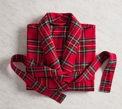 Stewart Plaid Yarn Dye Flannel Robe