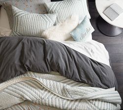 The Emily &amp; Meritt Patchwork Stripe Cotton Quilt & Shams