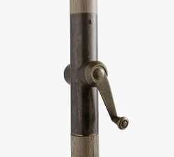 10' Rectangular Outdoor Umbrella &ndash; Eucalyptus Frame