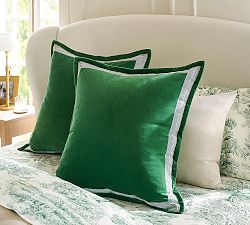 Brandon Maxwell Sullivan Velvet Border Sham