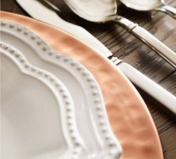 Hammered Stainless Steel Charger Plate - Copper