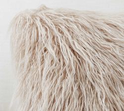 Mongolian Faux Fur Lumbar Pillow Cover