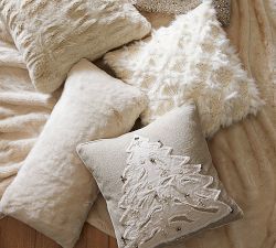 Embellished Sparkle Tree Pillow Cover