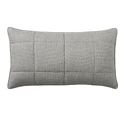 Open Box: European Flax Linen Waffle Comforter Sham, King Set of 2 - Light Gray