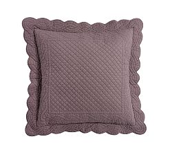 Open Box: Heirloom Scallop Quilted Sham, Plum, Euro, Set of 3