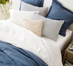 Triangle Stitch Washed Cotton Quilt &amp; Shams