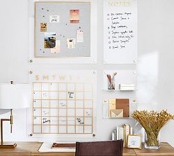 Acrylic &amp; Brass Modular Wall Organization Collection