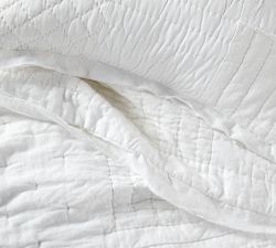 Belgian Flax Linen Patchwork Quilt &amp; Shams