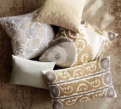 Metallic Suzani Pillow Cover