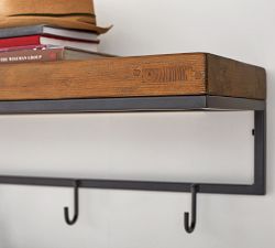Malcolm Entryway Wall Shelf with Hooks