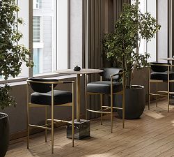 Marquette Faux Leather Stool