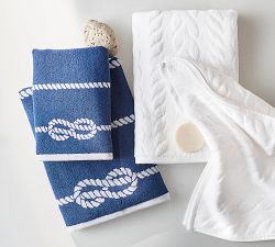 Sculpted Cable Organic Towel