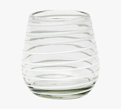 Spiral Recycled Stemless Wine Glass Set