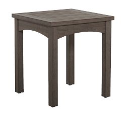 Tropez Faux Teak Square Side Table, Shadow
