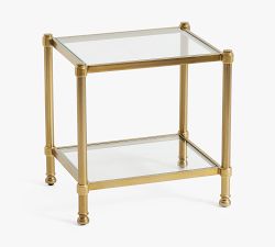 Everson Rectangular Glass Side Table