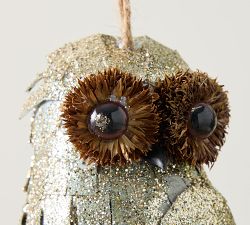 Golden Glam Owl Ornament