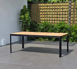 Talavera Teak Rectangular Outdoor Dining Table with Beech Dining Armchair Set