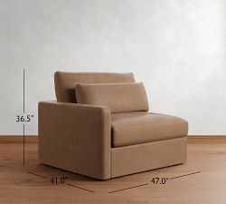 Build Your Own Westwood Slim Arm Deep Seat Leather Sectional