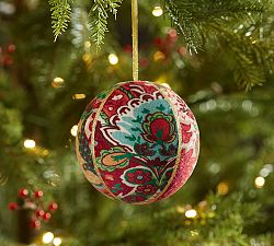 Darcy Printed Velvet Ball Ornament