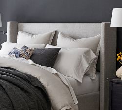 Elliot Shelter Upholstered Footboard Storage Platform Bed