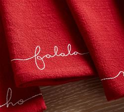 Holiday Sentiment Organic Cotton Napkins - Set of 4